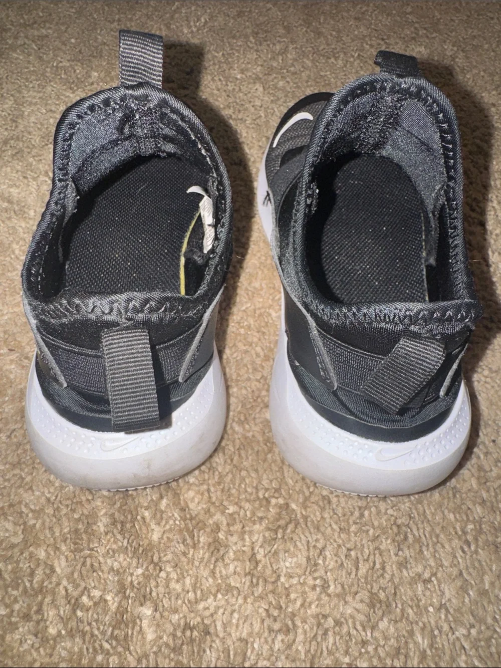 Nike Kids Black and White Slip-On Sneakers